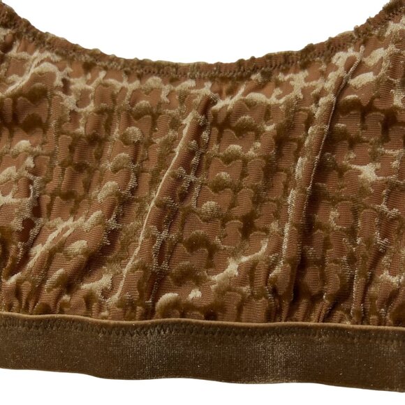 SKIMS Velvet Logo Scoop Bralette Chai Medium - Picture 4 of 11